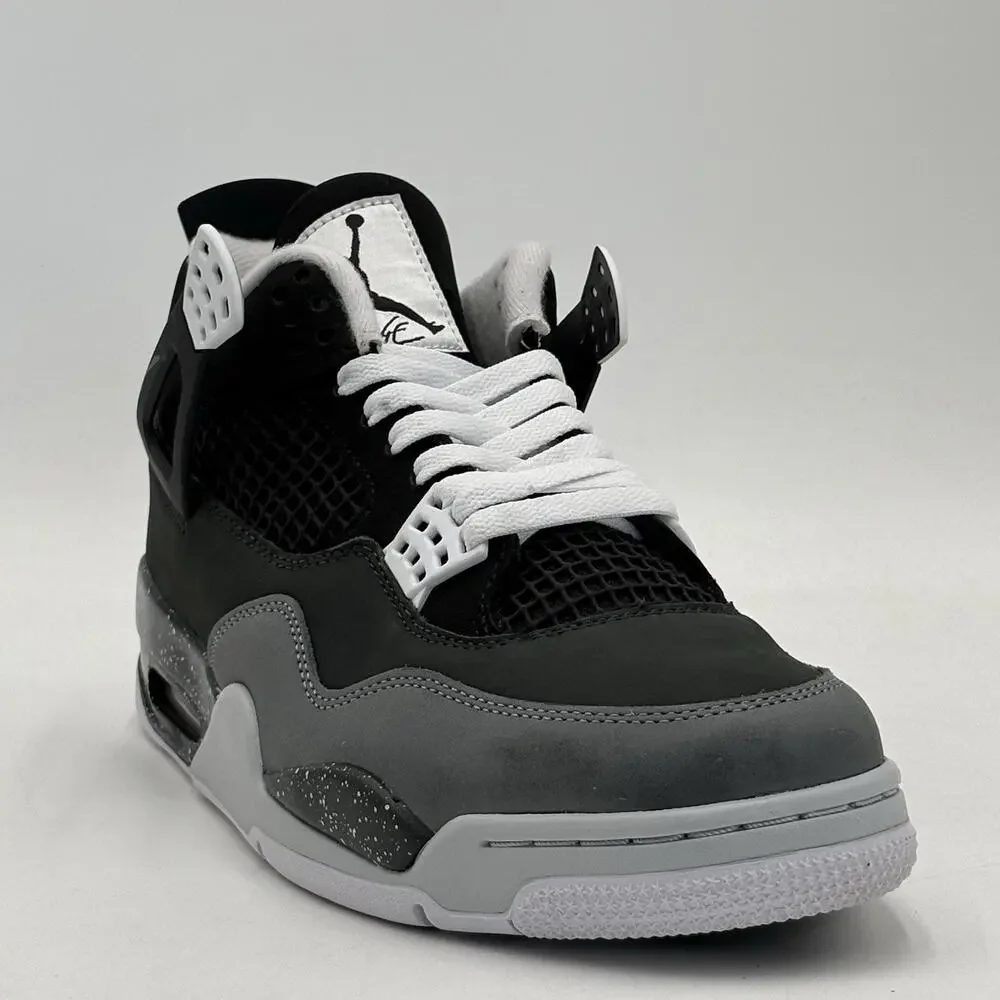 Jordan 4 Retro Fear 2024 Black White FQ8138 002 Mens Size 10.5 Sneakers